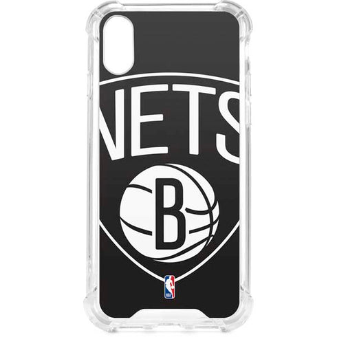 NBA Brooklyn Nets Large Logo iPhone XS Clear Case