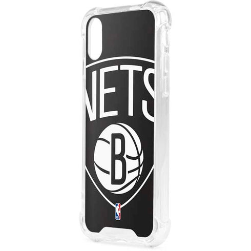 NBA Brooklyn Nets Large Logo iPhone XS Clear Case