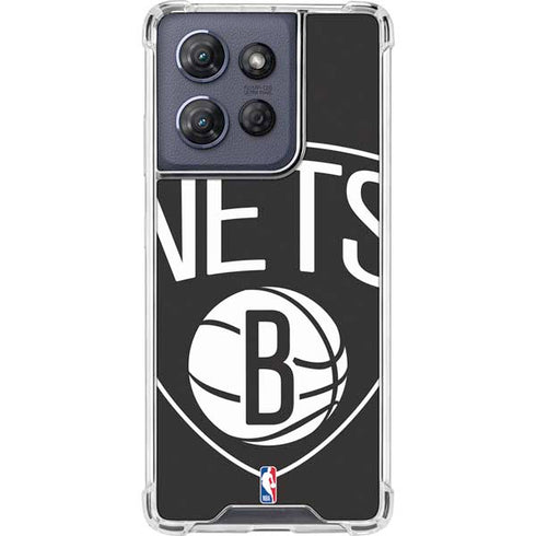 NBA Brooklyn Nets Large Logo Moto G 5G (2025) Clear Case