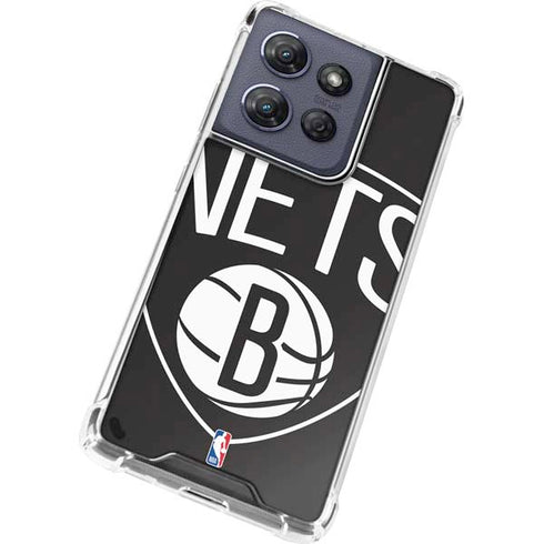 NBA Brooklyn Nets Large Logo Moto G Play 5G (2025) Clear Case