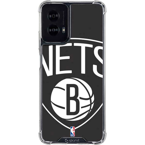 NBA Brooklyn Nets Large Logo Moto G Power 5G (2024) Clear Case
