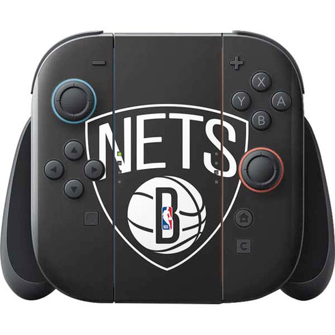 NBA Brooklyn Nets Large Logo Nintendo Switch 2 (2025) with Joy-Con Skin