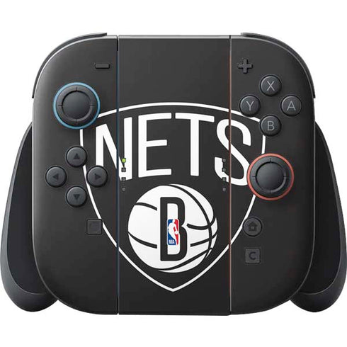 NBA Brooklyn Nets Large Logo Nintendo Switch 2 (2025) Joy-Con Controller Skin