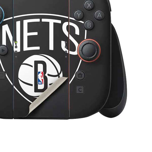NBA Brooklyn Nets Large Logo Nintendo Switch 2 (2025) Joy-Con Controller Skin