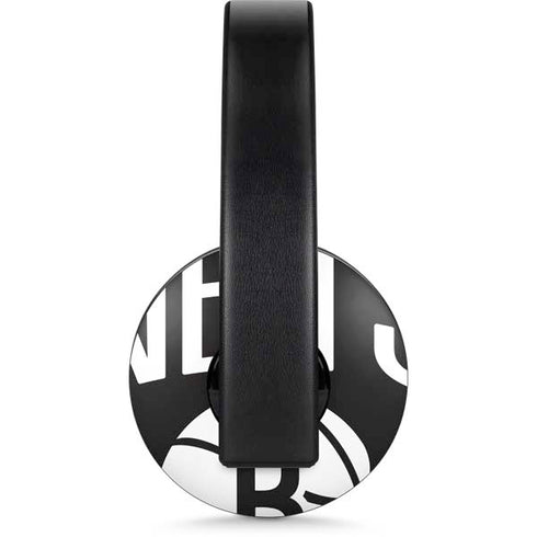 NBA Brooklyn Nets Large Logo PlayStation 4 Gold Wireless Headset Skin