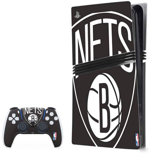 NBA Brooklyn Nets Large Logo PS5 Pro Bundle Skin