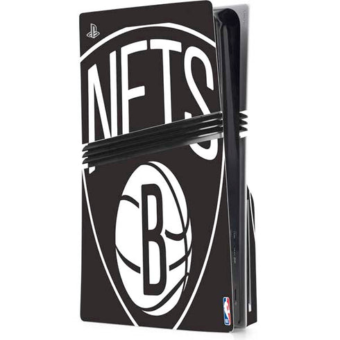 NBA Brooklyn Nets Large Logo PS5 Pro Disk Console Skin