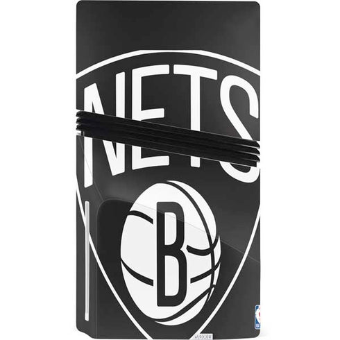 NBA Brooklyn Nets Large Logo PS5 Pro Disk Console Skin