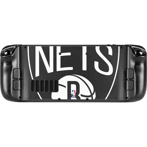NBA Brooklyn Nets Large Logo Steam Deck Handheld Gaming Computer OLED Skin