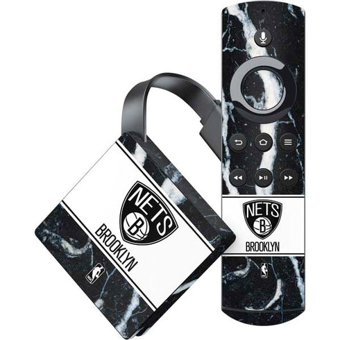 NBA Brooklyn Nets Marble Amazon Fire TV Skin