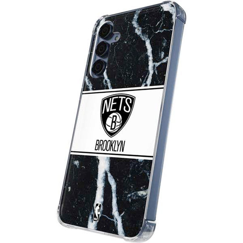 NBA Brooklyn Nets Marble Galaxy A55 5G Clear Case