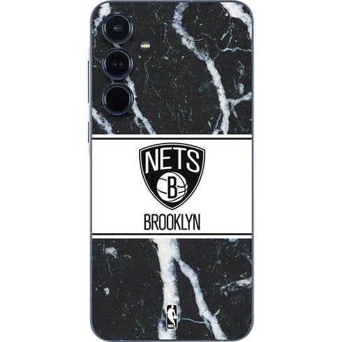 NBA Brooklyn Nets Marble Galaxy A55 5G Skin