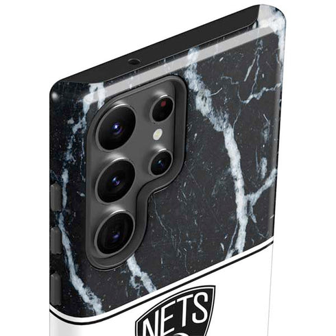 NBA Brooklyn Nets Marble Galaxy S23 Ultra Pro Case