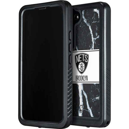 NBA Brooklyn Nets Marble Galaxy S24 Plus Waterproof Case