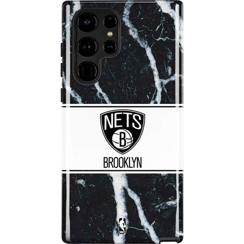 NBA Brooklyn Nets Marble Galaxy S25 Ultra Impact Case