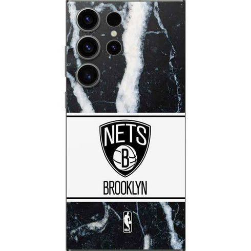 NBA Brooklyn Nets Marble Galaxy S25 Ultra Skin