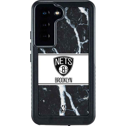NBA Brooklyn Nets Marble Galaxy S24 Waterproof Case