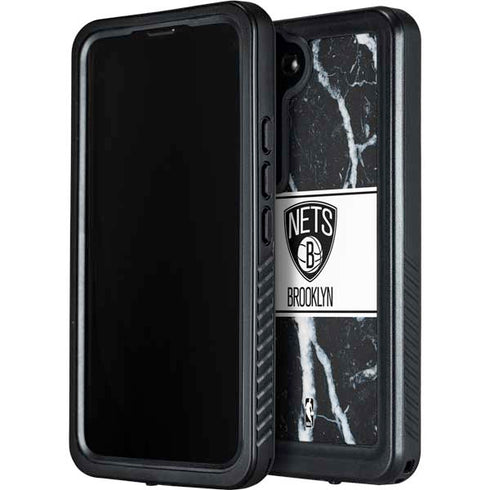 NBA Brooklyn Nets Marble Galaxy S24 Waterproof Case