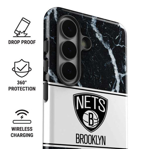 NBA Brooklyn Nets Marble Galaxy S26 Plus Impact Case