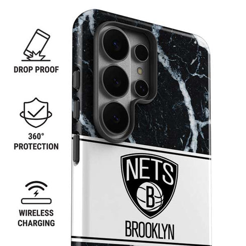 NBA Brooklyn Nets Marble Galaxy S26 Ultra Impact Case