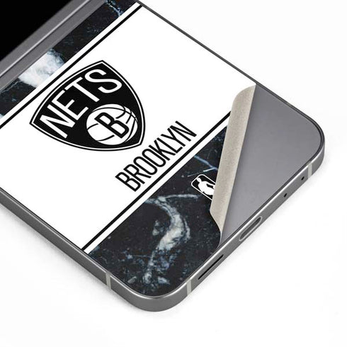 NBA Brooklyn Nets Marble Galaxy Z Flip6 Skin