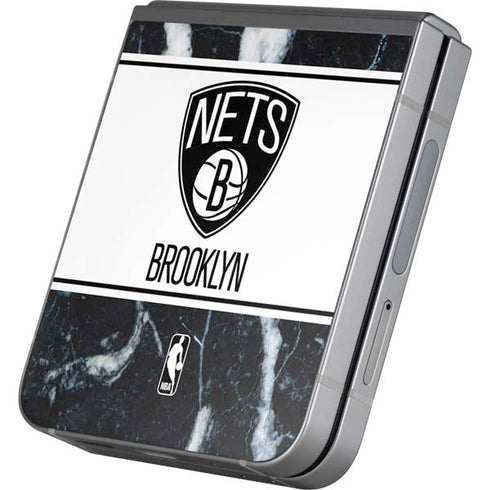 NBA Brooklyn Nets Marble Galaxy Z Flip6 Skin