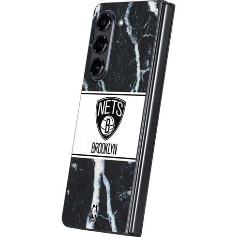 NBA Brooklyn Nets Marble Galaxy Z Fold5 5G Skin