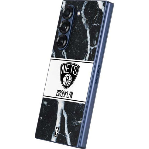 NBA Brooklyn Nets Marble Galaxy Z Fold6 Skin