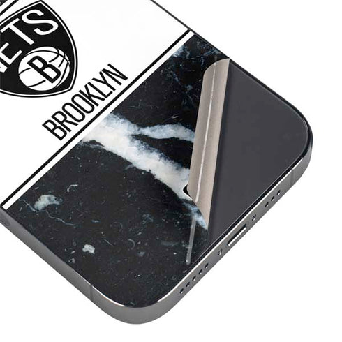 NBA Brooklyn Nets Marble iPhone 15 Pro Max Skin