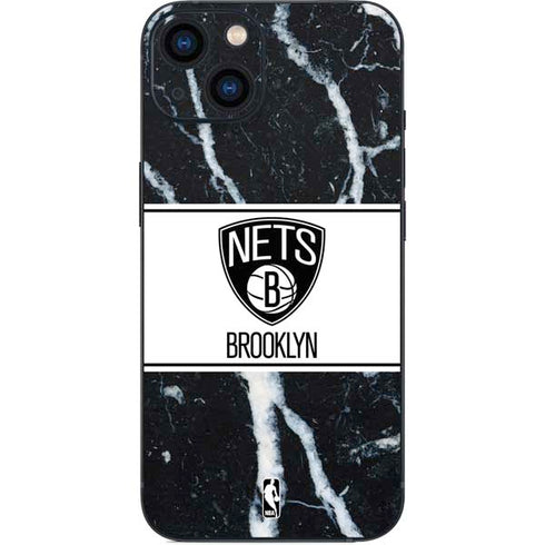 NBA Brooklyn Nets Marble iPhone 15 Skin