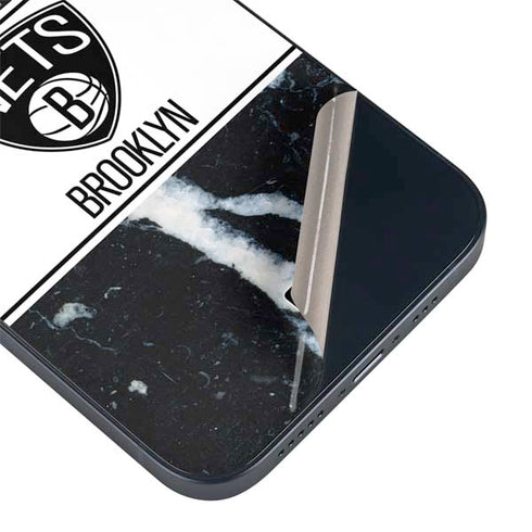 NBA Brooklyn Nets Marble iPhone 15 Skin