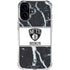 NBA Brooklyn Nets Marble iPhone 16 Clear Case