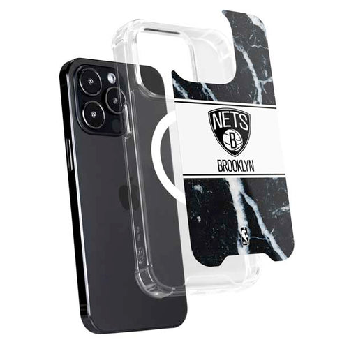 NBA Brooklyn Nets Marble iPhone 16 Pro Max MagSafe Case