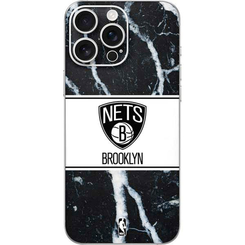 NBA Brooklyn Nets Marble iPhone 16 Pro Max Skin