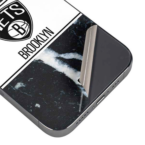 NBA Brooklyn Nets Marble iPhone 16 Pro Max Skin