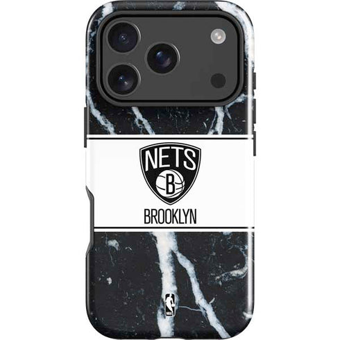 NBA Brooklyn Nets Marble iPhone 18 Pro Impact Case
