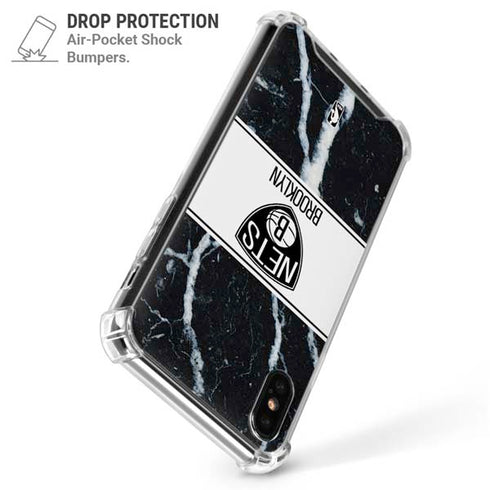 NBA Brooklyn Nets Marble iPhone X/XS Clear Case