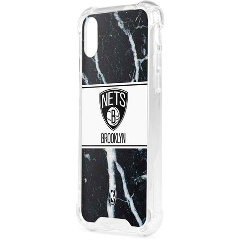 NBA Brooklyn Nets Marble iPhone XS Clear Case