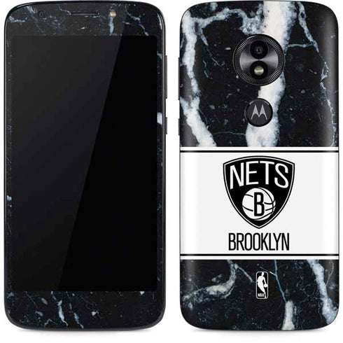 NBA Brooklyn Nets Marble Moto E5 Play Skin