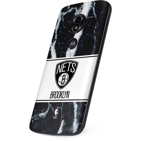 NBA Brooklyn Nets Marble Moto E5 Play Skin