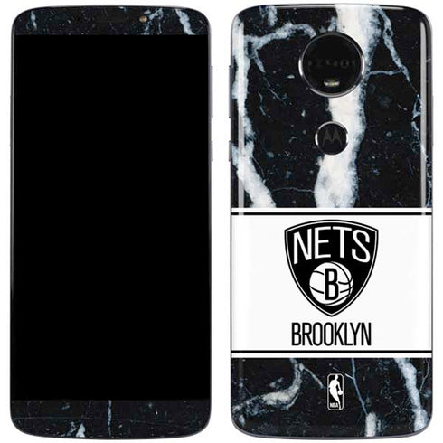 NBA Brooklyn Nets Marble Moto E5 Plus Skin