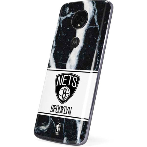NBA Brooklyn Nets Marble Moto E5 Plus Skin
