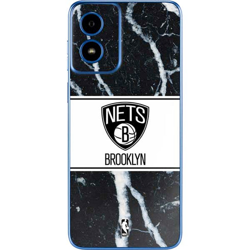 NBA Brooklyn Nets Marble Moto G Play 4G (2024) Skin