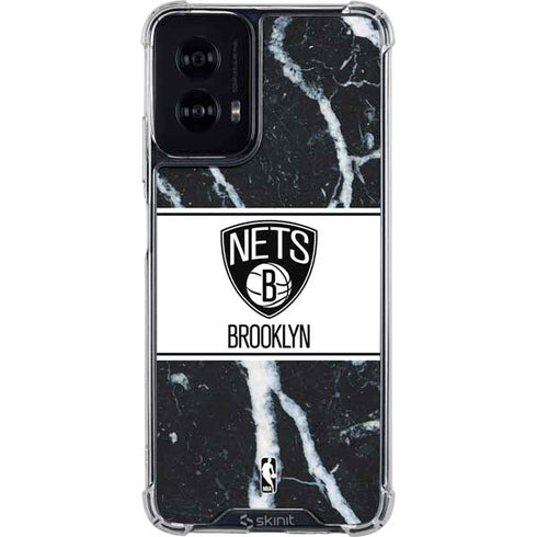 NBA Brooklyn Nets Marble Moto G Power 5G (2024) Clear Case
