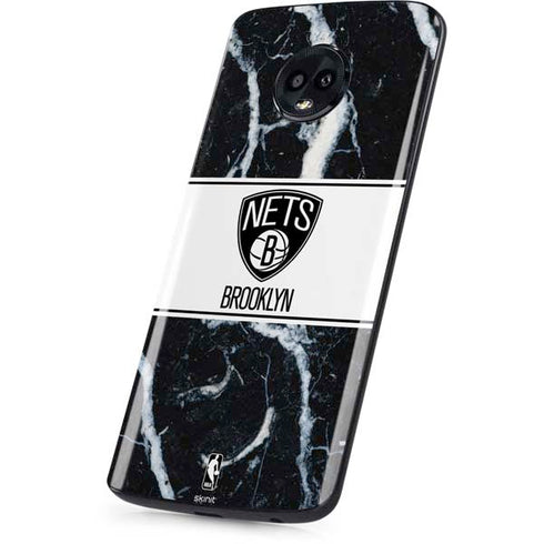 NBA Brooklyn Nets Marble Moto G6 Skin