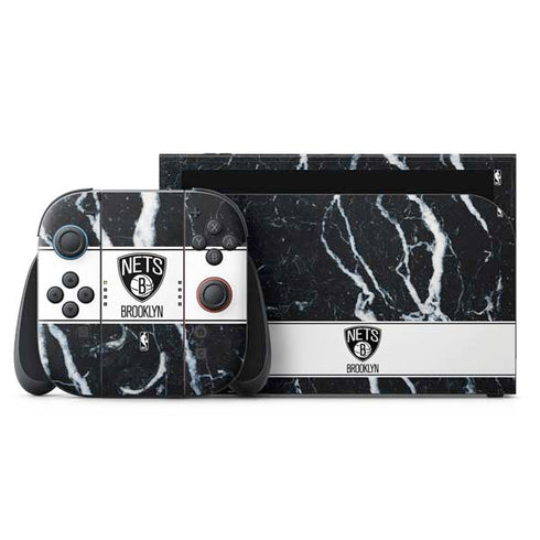 NBA Brooklyn Nets Marble Nintendo Switch 2 (2025) with Joy-Con Skin