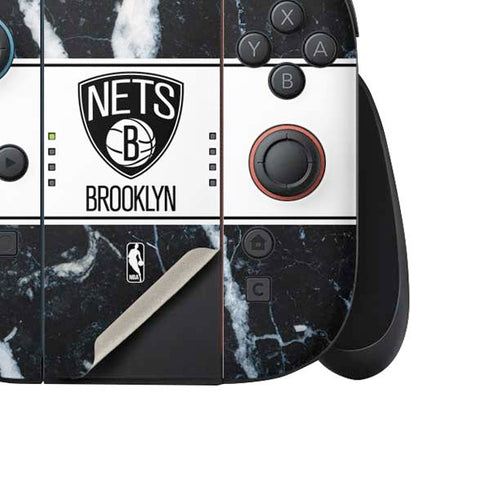 NBA Brooklyn Nets Marble Nintendo Switch 2 (2025) Joy-Con Controller Skin