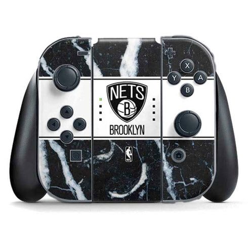 NBA Brooklyn Nets Marble Nintendo Switch (2017-2021) Joy-Con Controller Skin