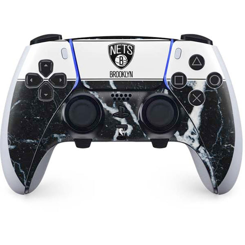 NBA Brooklyn Nets Marble PS5 DualSense Edge Pro Controller Skin