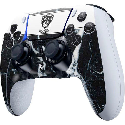 NBA Brooklyn Nets Marble PS5 DualSense Edge Pro Controller Skin